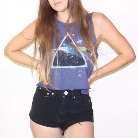 AEO Pink Floyd Crop Top Tank / Tee - Picture 2 of 6